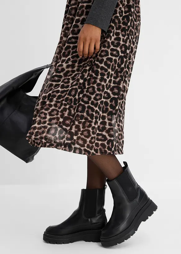 Abito in maglina di materiale misto con puro cotone, bonprix