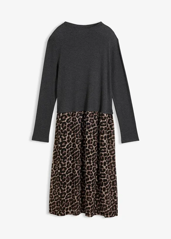 Abito in maglina di materiale misto con puro cotone, bonprix
