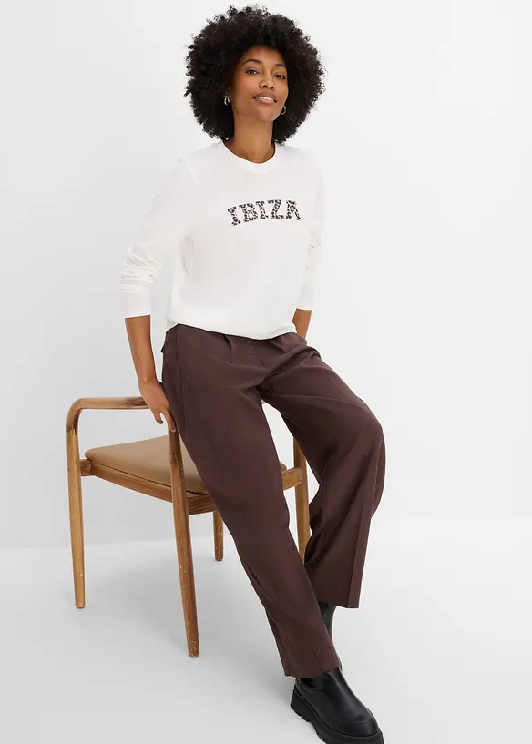 Maglia a maniche lunghe in puro cotone (pacco da 2), bonprix