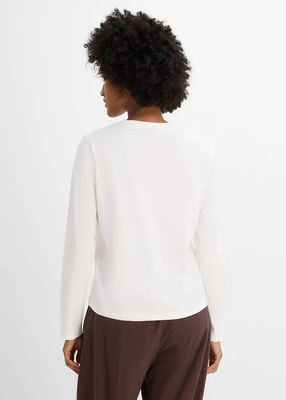 Maglia a maniche lunghe in puro cotone (pacco da 2), bonprix
