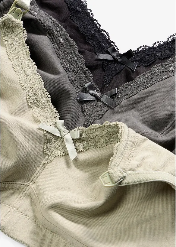 Reggiseno allattamento senza ferretto con cotone biologico (pacco da 3), bonprix