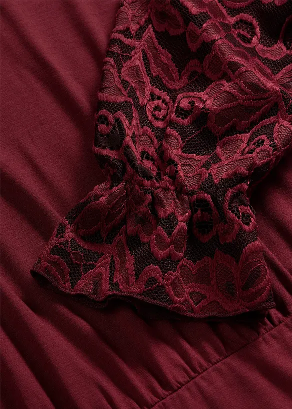 Maglia a maniche lunghe con pizzo, bonprix