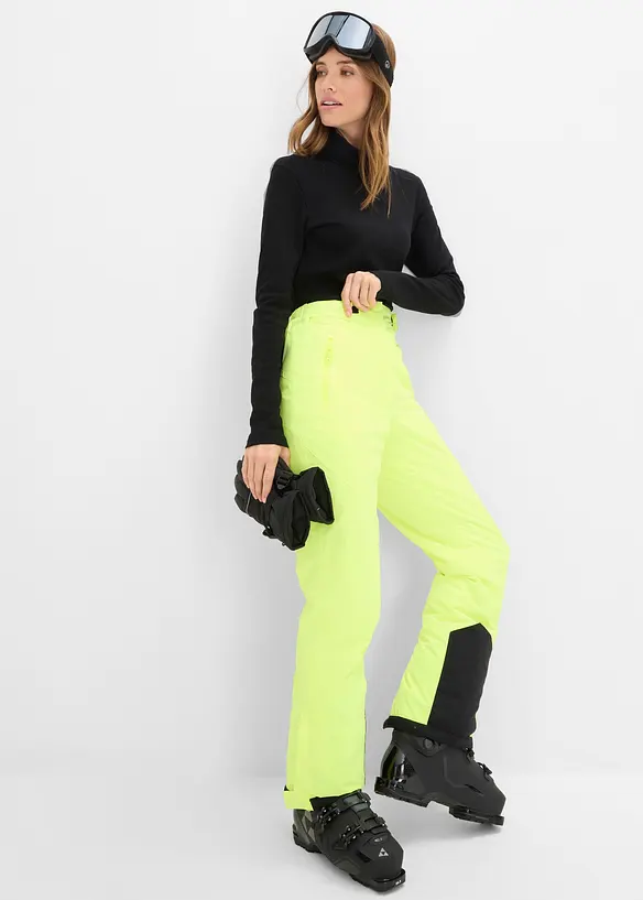 Pantaloni termici funzionali da neve impermeabili con bretelle staccabili, bonprix