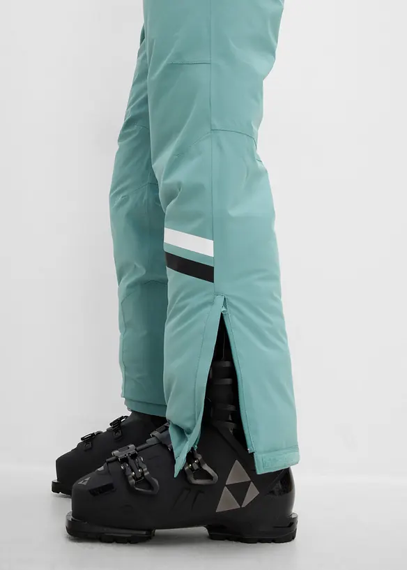 Pantaloni termici funzionali da neve impermeabili con bretelle staccabili, bonprix