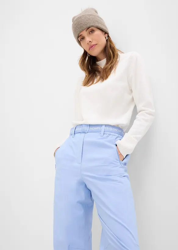 Pantaloni termici da sci con fodera in pile, impermeabili, bonprix