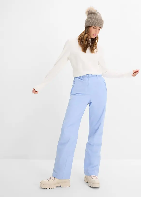 Pantaloni termici da sci con fodera in pile, impermeabili, bonprix