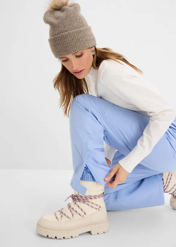 Pantaloni termici da sci con fodera in pile, impermeabili, bonprix