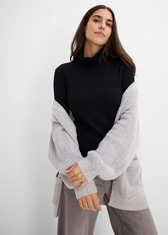 Maglia a collo alto in puro cotone, bonprix