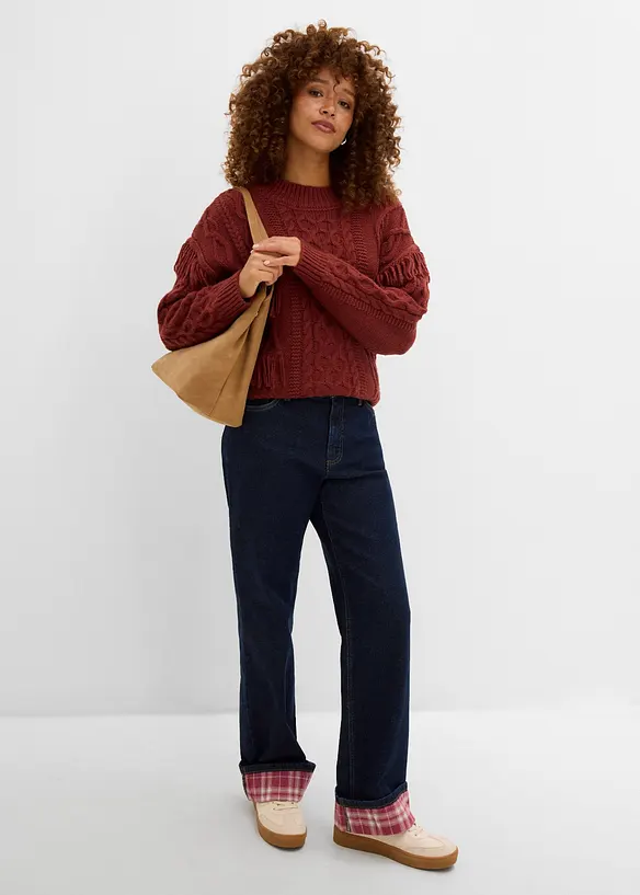 Jeans straight, vita alta, bonprix