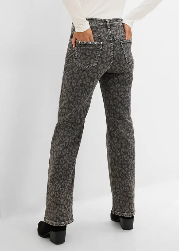 Jeans straight, vita alta, bonprix