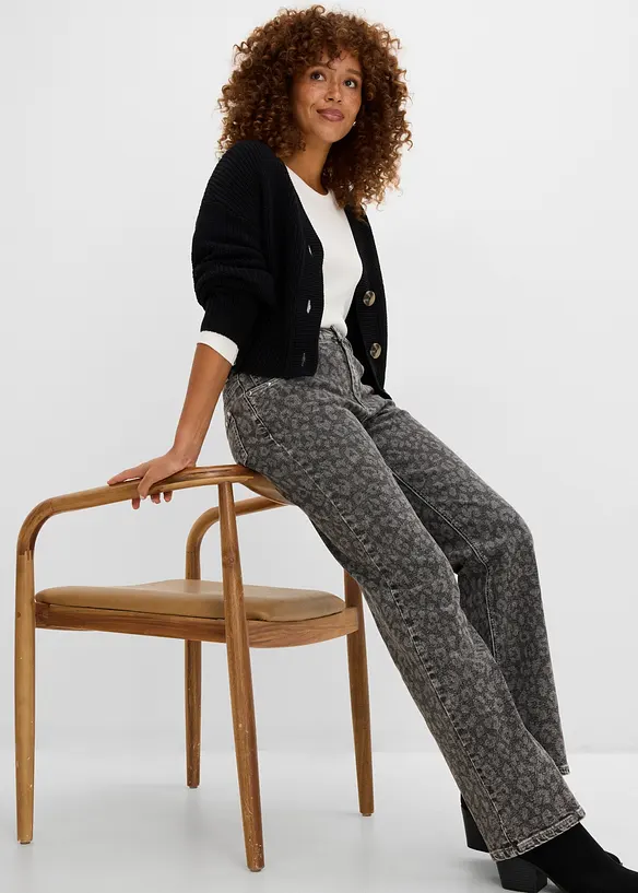 Jeans straight, vita alta, bonprix