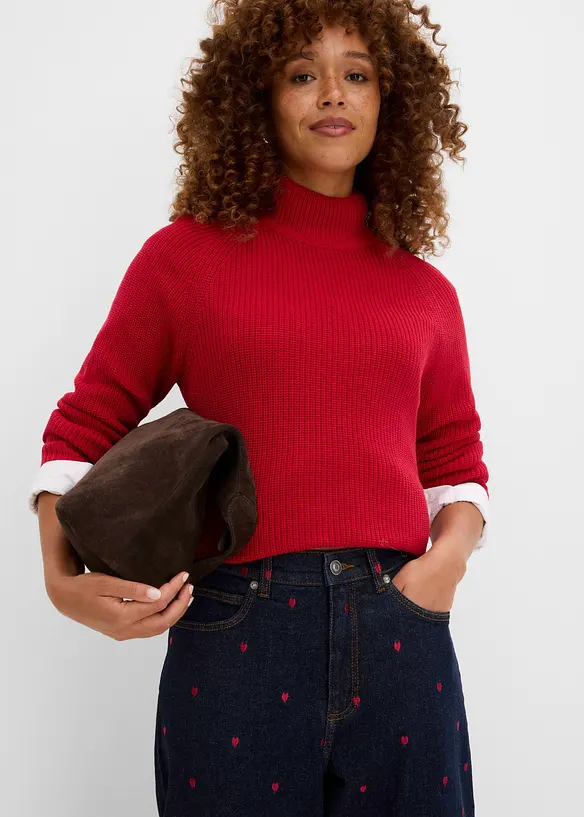 Jeans barrel, vita alta, bonprix