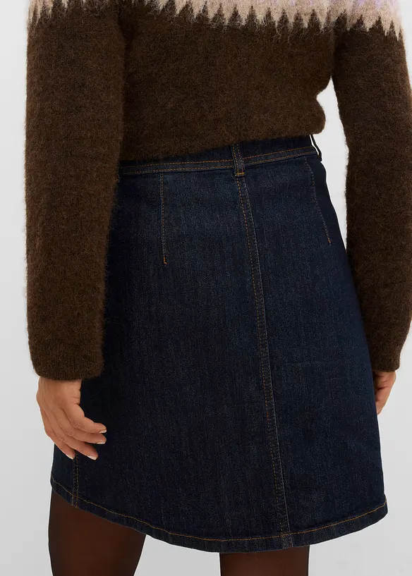 Gonna di jeans con bottoni, bonprix