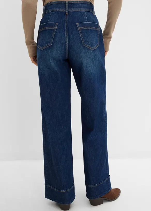 Jeans wide leg, vita alta, bonprix