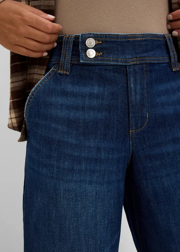 Jeans wide leg, vita alta, bonprix