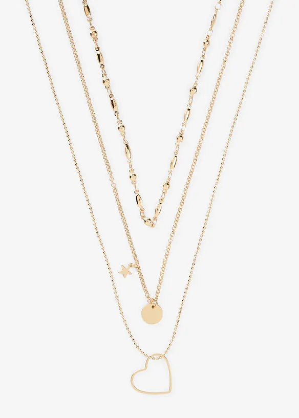 Collane con ciondoli diversi (set 3 pezzi), bonprix