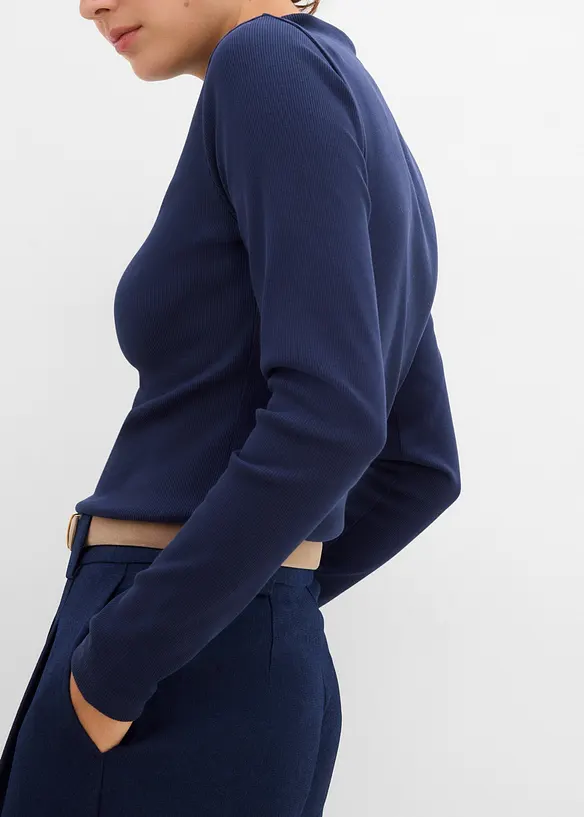 Maglia a costine a maniche lunghe, bonprix
