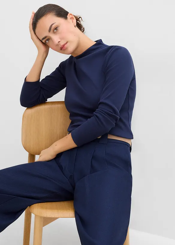 Maglia a costine a maniche lunghe, bonprix