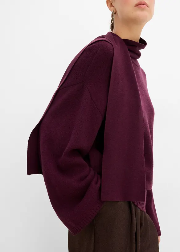 Maglione oversize in misto viscosa morbido, bonprix
