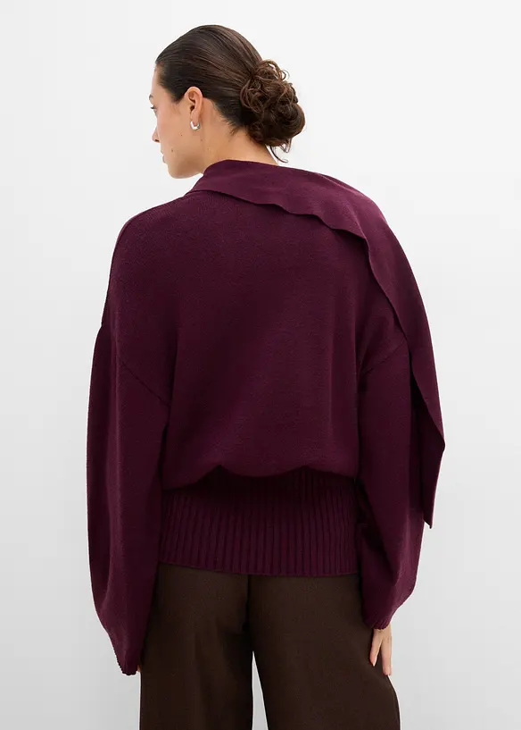 Maglione oversize in misto viscosa morbido, bonprix