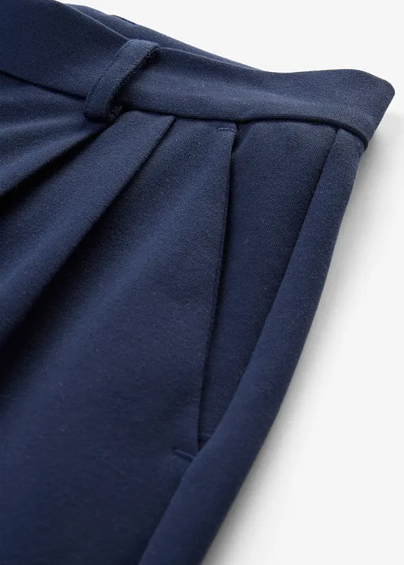 Pantaloni con pinces in punto di Roma comodo, bonprix