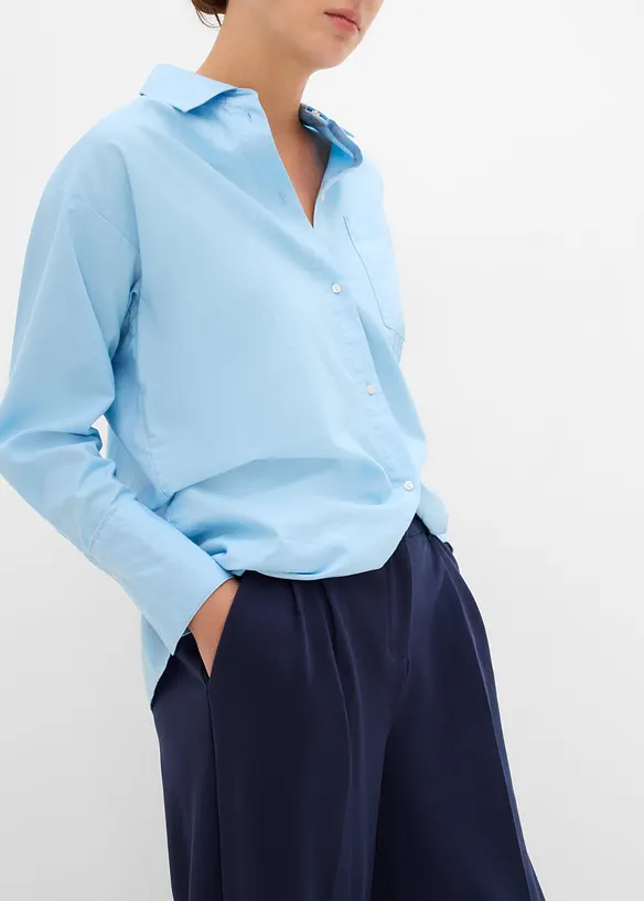 Pantaloni con pinces in punto di Roma comodo, bonprix