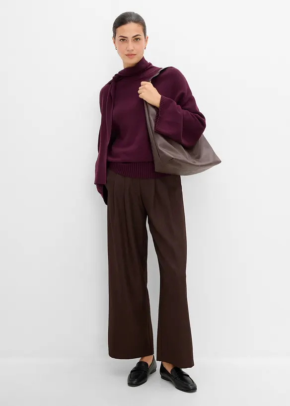 Maglione oversize in misto viscosa morbido, bonprix