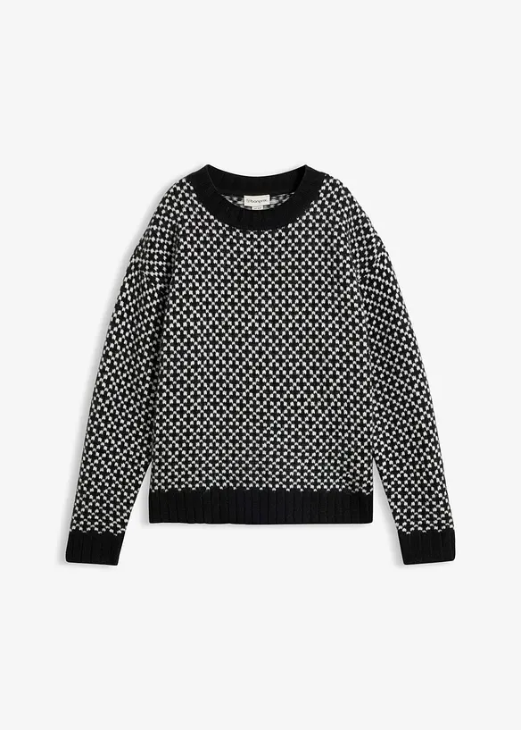 Maglione in filato grosso con motivo jacquard, bonprix