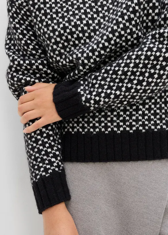 Maglione in filato grosso con motivo jacquard, bonprix