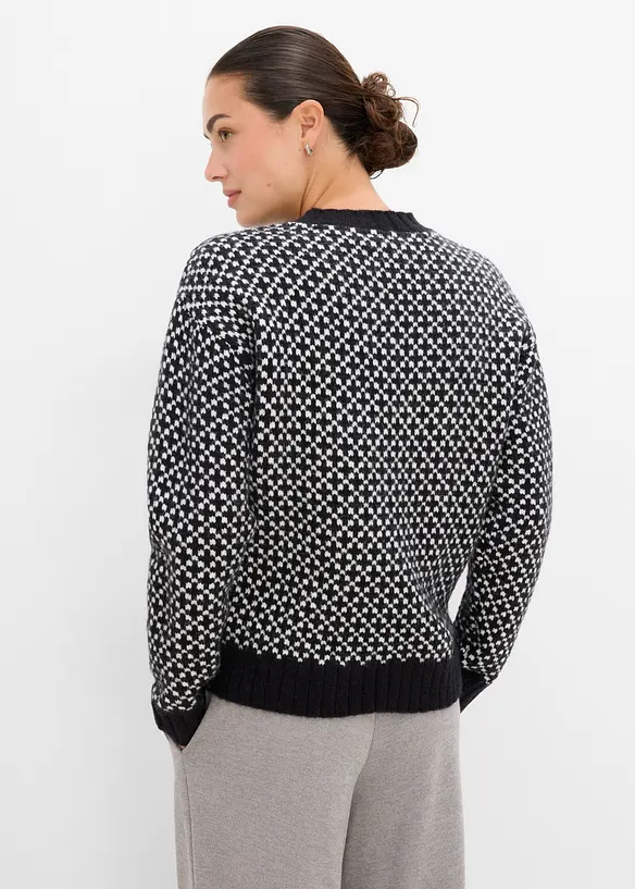 Maglione in filato grosso con motivo jacquard, bonprix