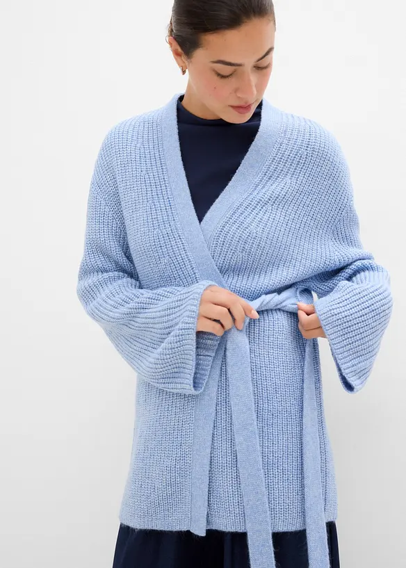 Cardigan oversize incrociato, bonprix