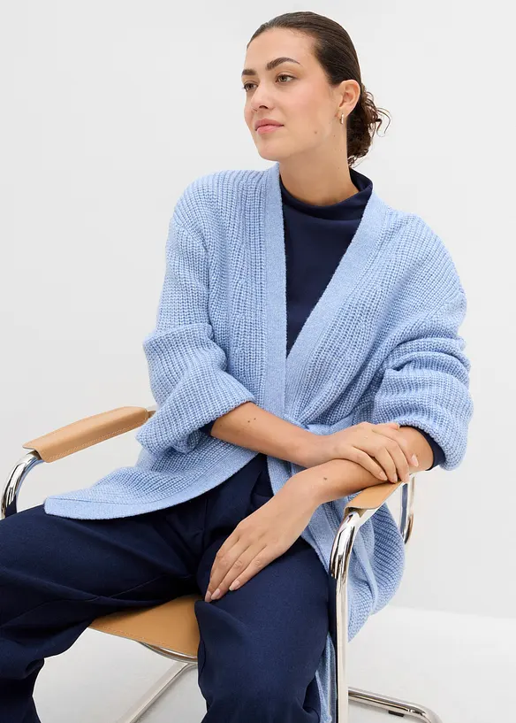 Cardigan oversize incrociato, bonprix