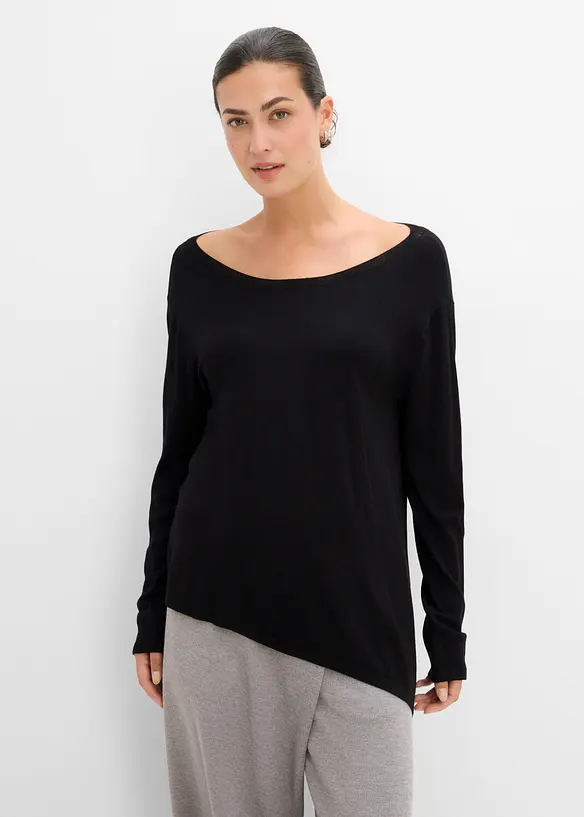 Maglione in filato fine di misto viscosa, bonprix