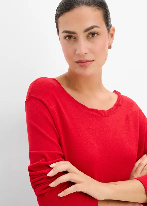 Maglione in filato fine di misto viscosa, bonprix