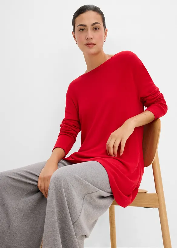 Maglione in filato fine di misto viscosa, bonprix