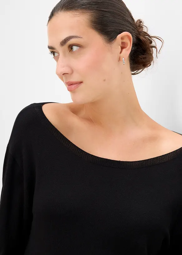 Maglione in filato fine di misto viscosa, bonprix