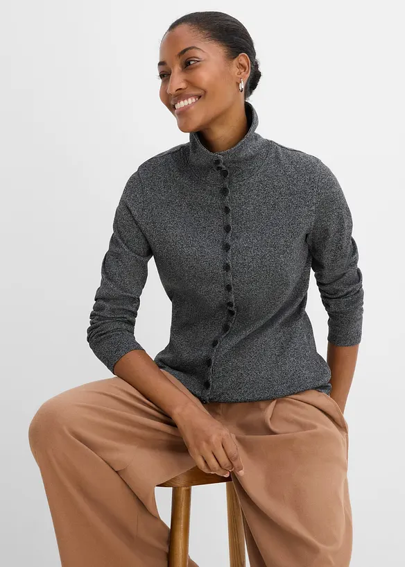 Cardigan a maniche lunghe con bottoni, bonprix