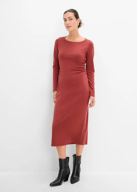 Abito midi in misto viscosa morbido, bonprix