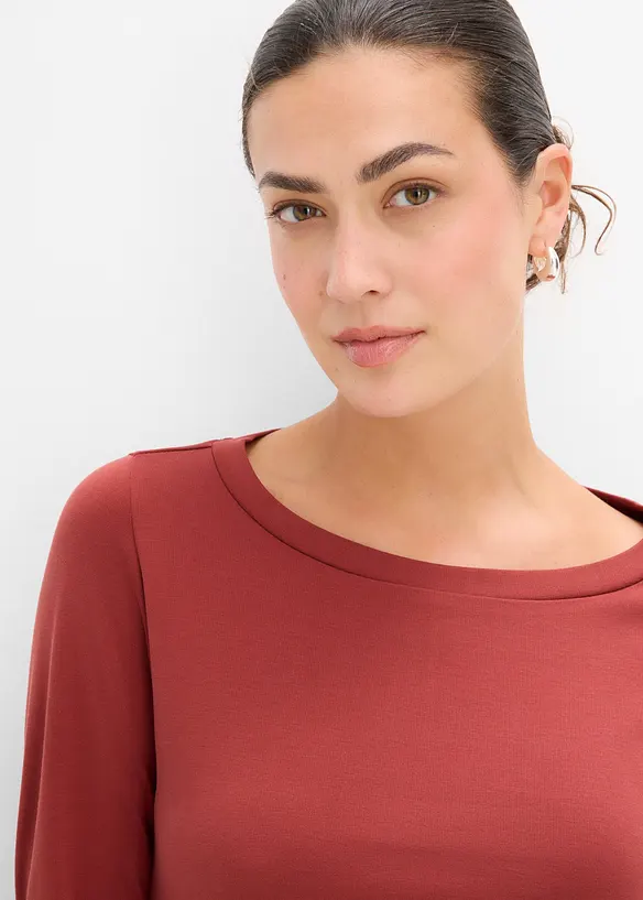 Abito midi in misto viscosa morbido, bonprix