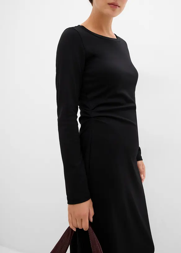 Abito midi in misto viscosa morbido, bonprix