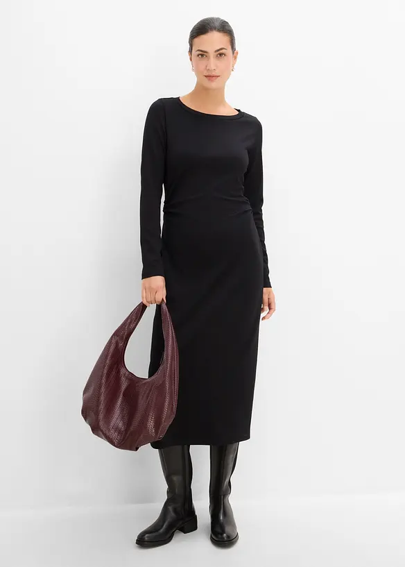 Abito midi in misto viscosa morbido, bonprix