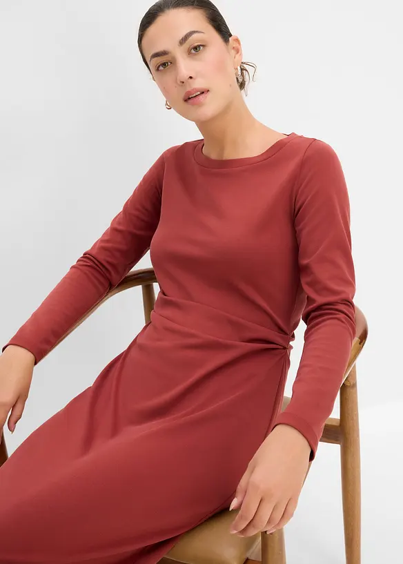 Abito midi in misto viscosa morbido, bonprix