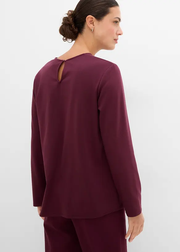 Maglia a maniche lunghe in misto viscosa fine, bonprix