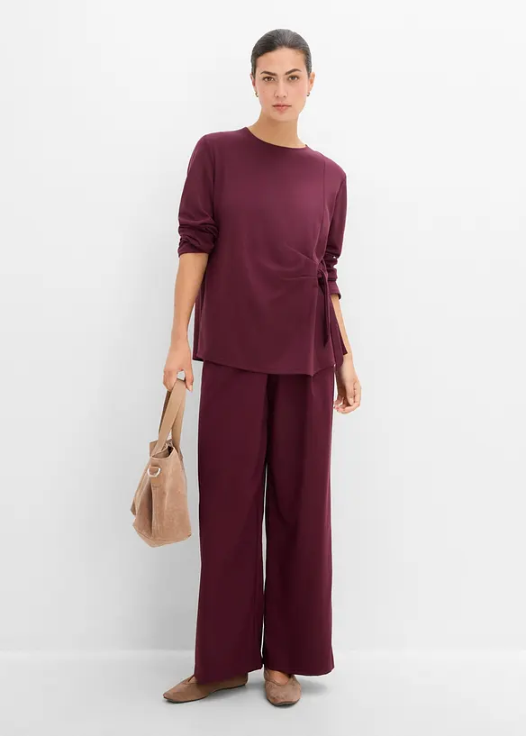 Maglia a maniche lunghe in misto viscosa fine, bonprix