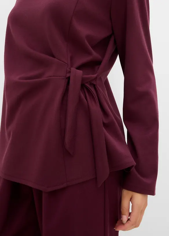 Maglia a maniche lunghe in misto viscosa fine, bonprix
