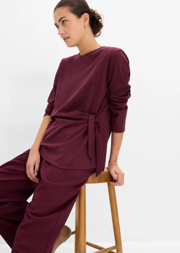 Maglia a maniche lunghe in misto viscosa fine, bonprix