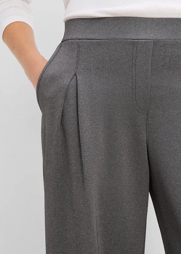 Pantaloni barrel morbidi effetto neoprene, bonprix