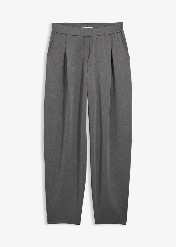 Pantaloni barrel morbidi effetto neoprene, bonprix