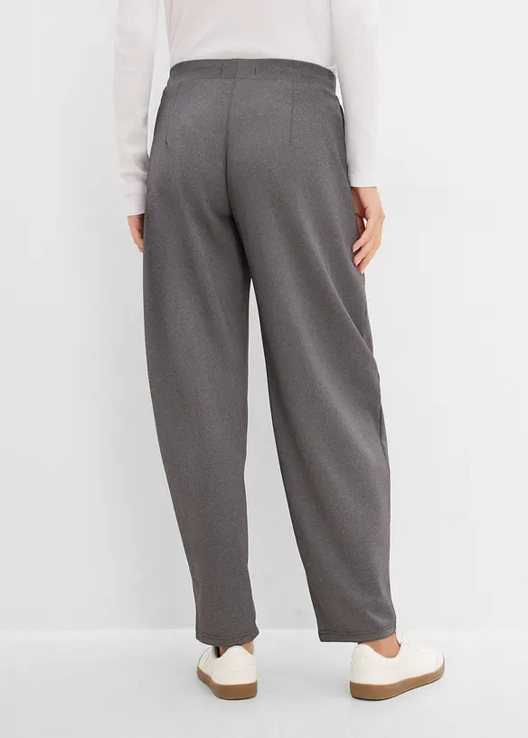 Pantaloni barrel morbidi effetto neoprene, bonprix