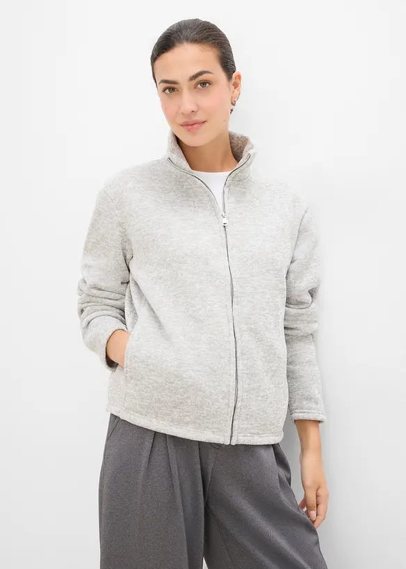 Giacca in pile con colletto dritto, bonprix